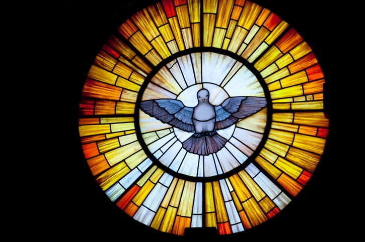 confirmation holy spirit stained glass