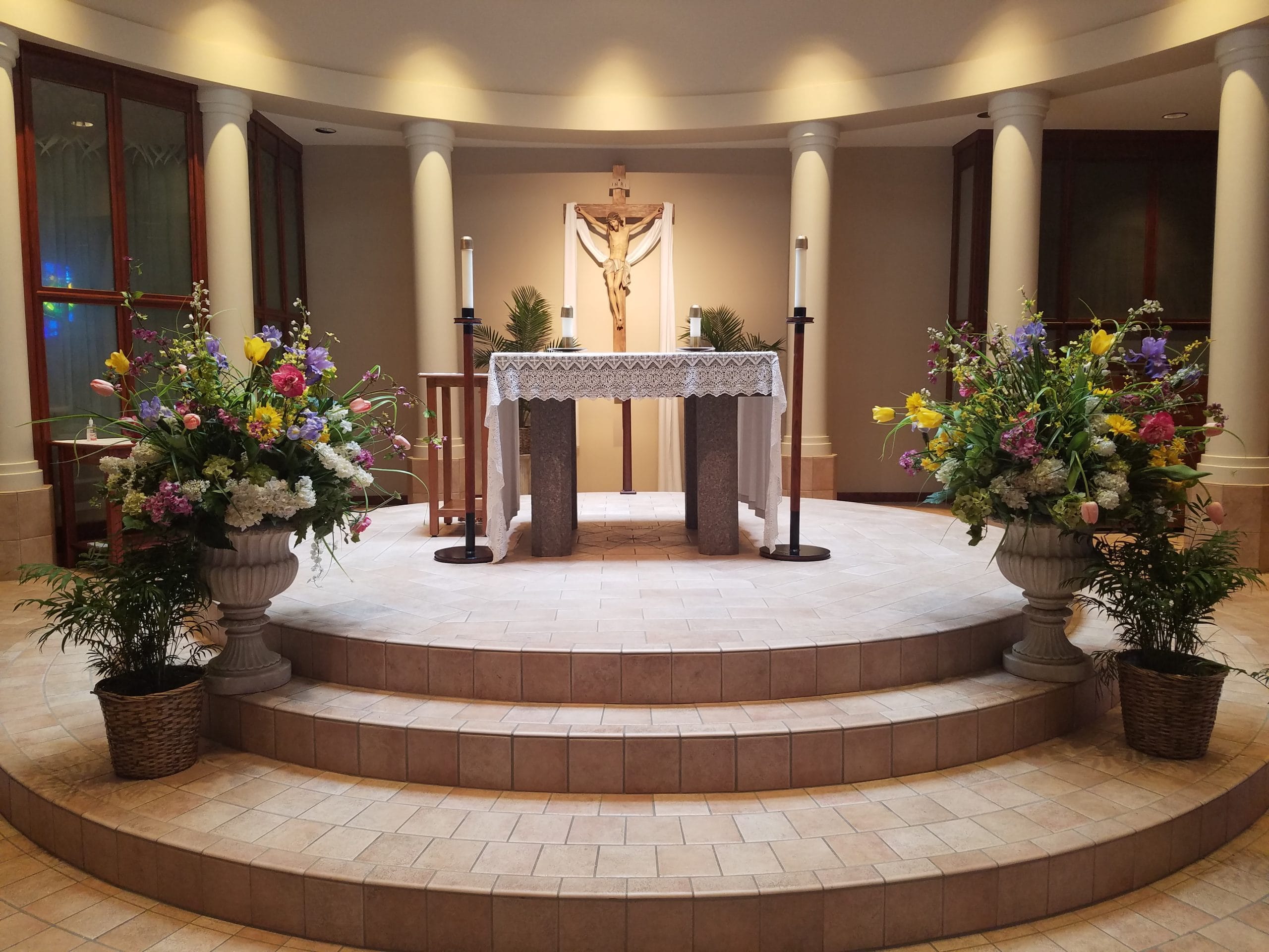 easter altar at mary our queen